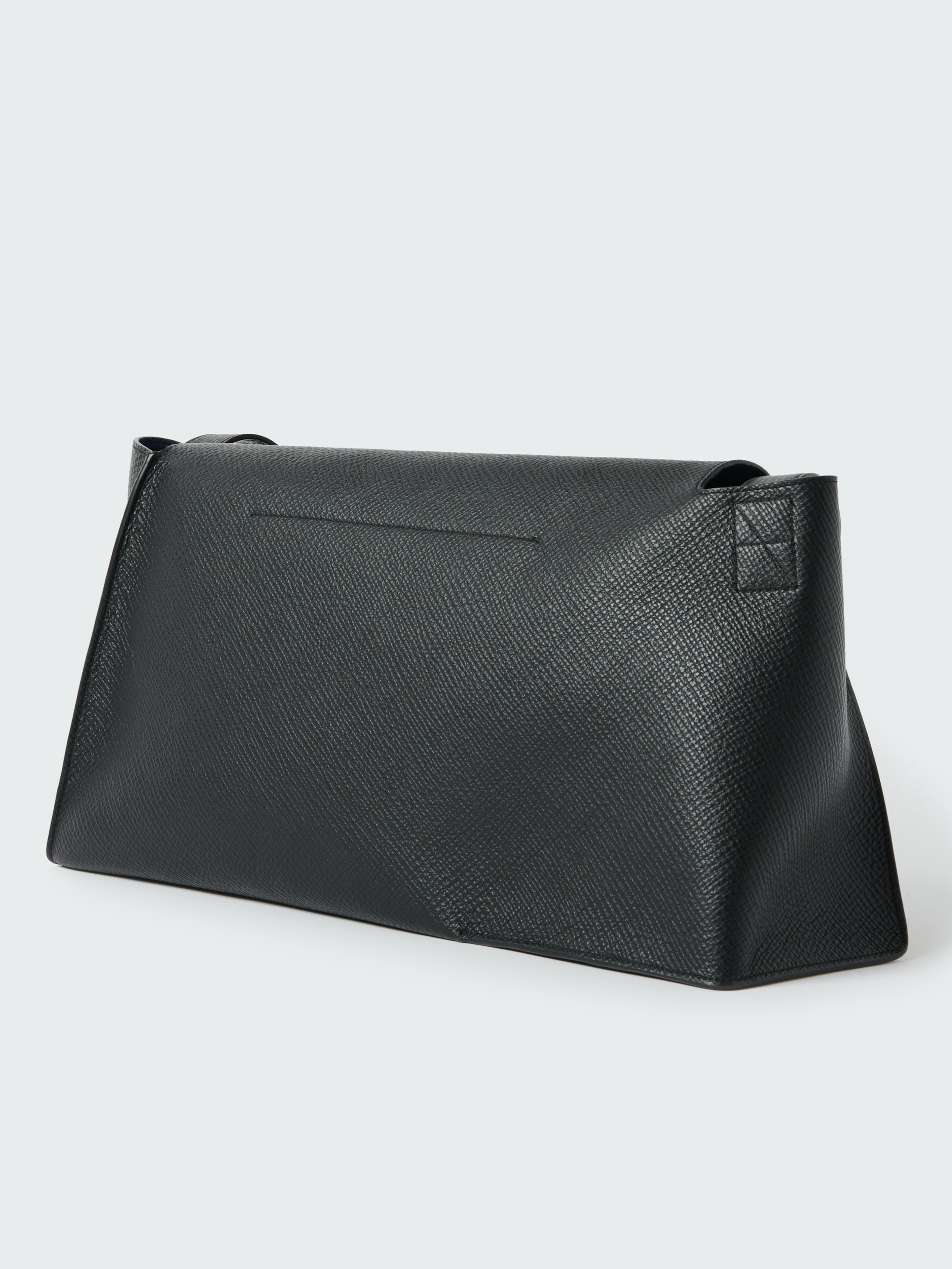 Designer Shiboru Leather Bag | Grained Calf Leather | Black