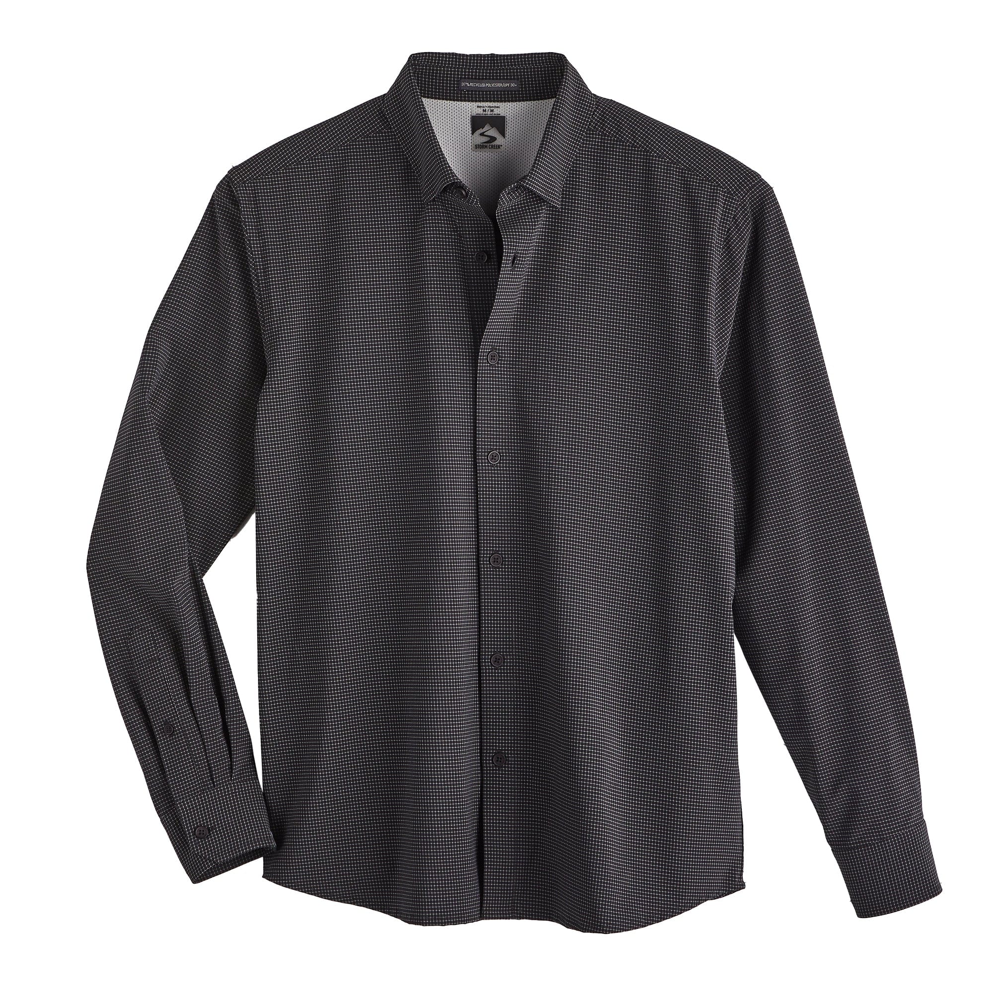 Men's Windowpane Influencer Stretchy Button Down Shirt – Storm Creek