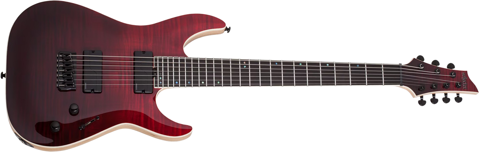 Schecter C-7 SLS Elite 7-String - blood burst Baritone guitar