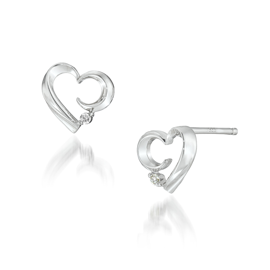 HEART MOON PIERCED EARRINGS(2SP0873)SV925 ピアス｜スタージュエリー