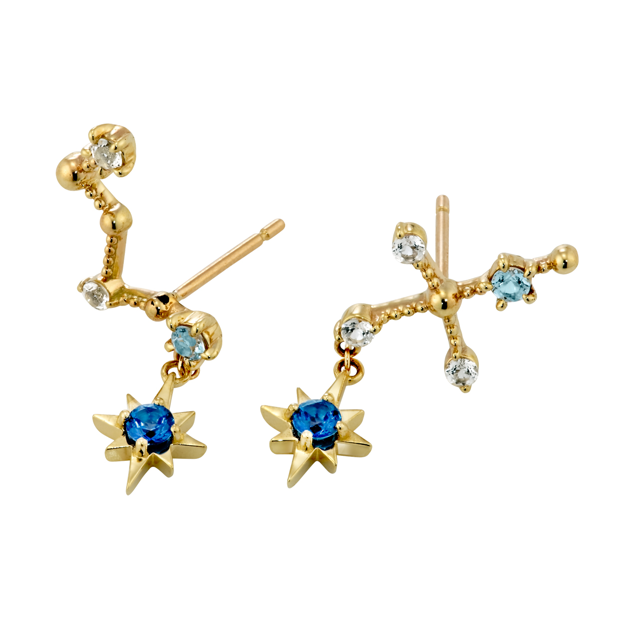 CONSTELLATION PIERCED EARRINGS(2JP0642)K10 ピアス｜スター