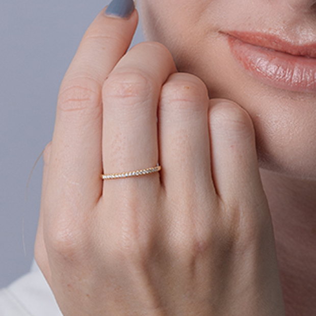 HALF ETERNITY RING(2ZR1579)K18 リング｜スタージュエリー公式