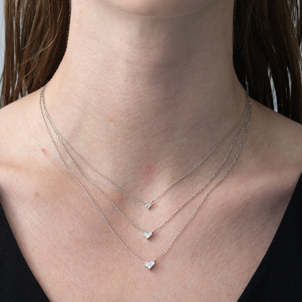 MYSTERIOUS HEART DIAMOND NECKLACE 0.25ct(1XN0773)Pt950 ネックレス