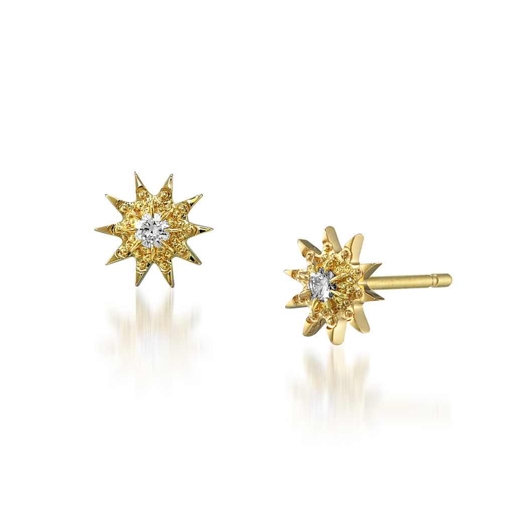 STAR JEWELRY K18 マルチカラーサファイアピアス（片耳用）を2個 STAR