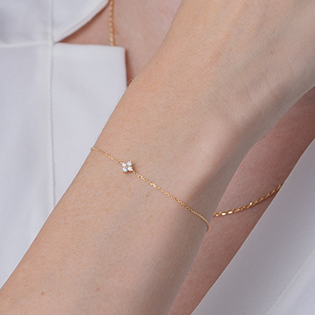 BRIGHTEST STAR DIAMOND BRACELET(2ZU0588)K18 ブレスレット｜スター