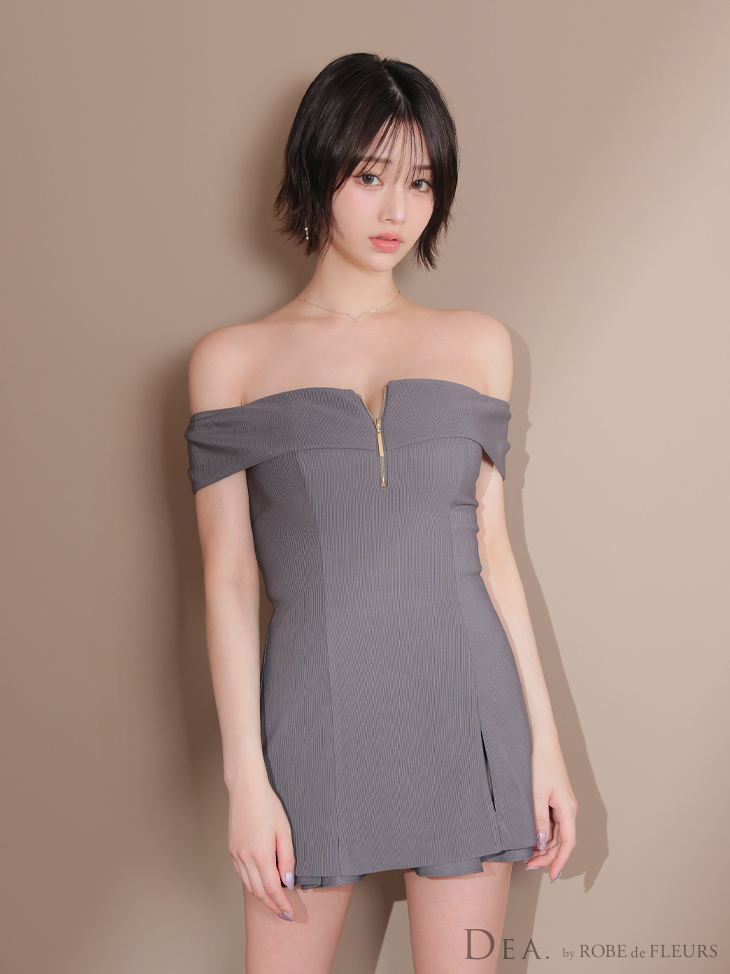 XSサイズあり【DEA./ディア】バストジップ/ オフショル/ セットアップ