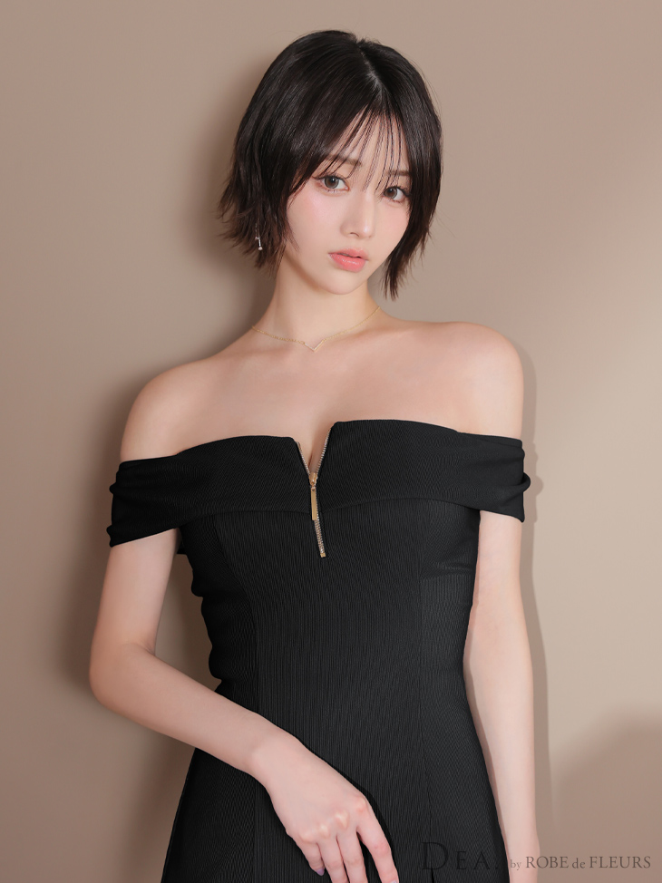 XSサイズあり【DEA./ディア】バストジップ/ オフショル/ セットアップ