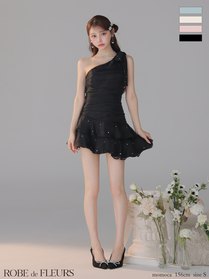 即日発送】XSサイズあり【ROBE de FLEURS/ローブドフルール】サテン