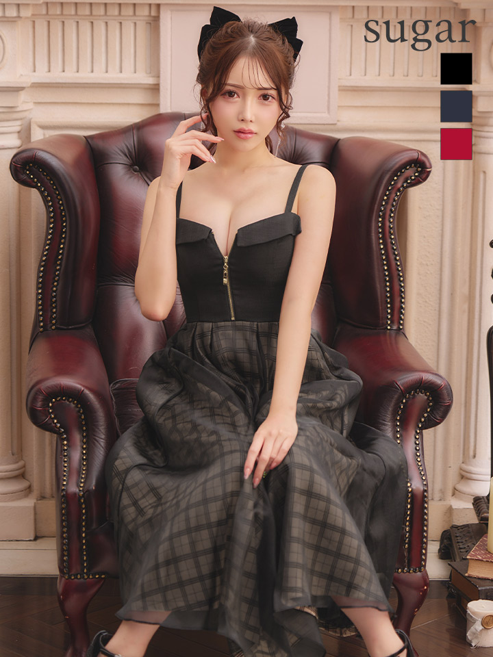 Lサイズあり【DEA./ディア】ボリューム / チェック/ ツイード/ フレア