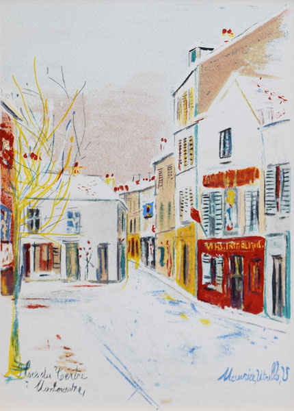 モンマルトルベキュ：雪のモンマルトル - アート・絵画の販売、買取