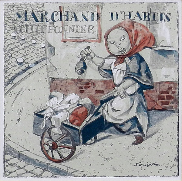 藤田嗣治作品紹介｜小さな職人：洋服売り｜銀座の絵画販売・買取の画廊