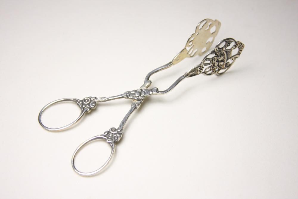 ビンテージ北欧雑貨/スウェーデン製/シルバー（純銀）/シュガートング