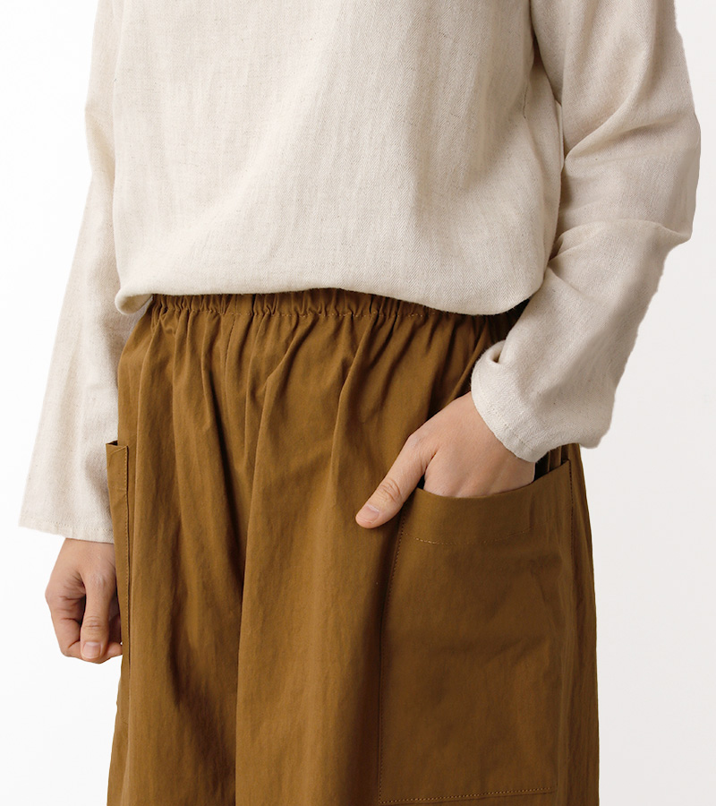 寸法図【NO.402】サイドポケット付きワイドパンツ＜スゴラク＞ [M便 0