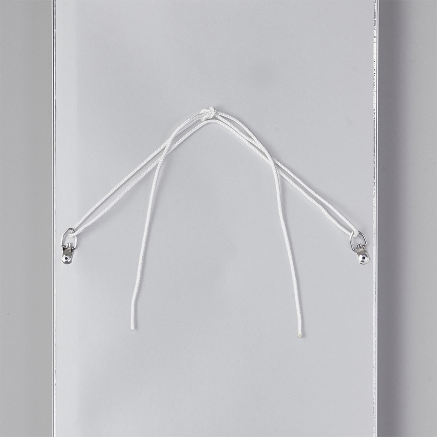 軽くて割れない壁掛けミラーⅡ スノーホワイト 30×150 N-7220