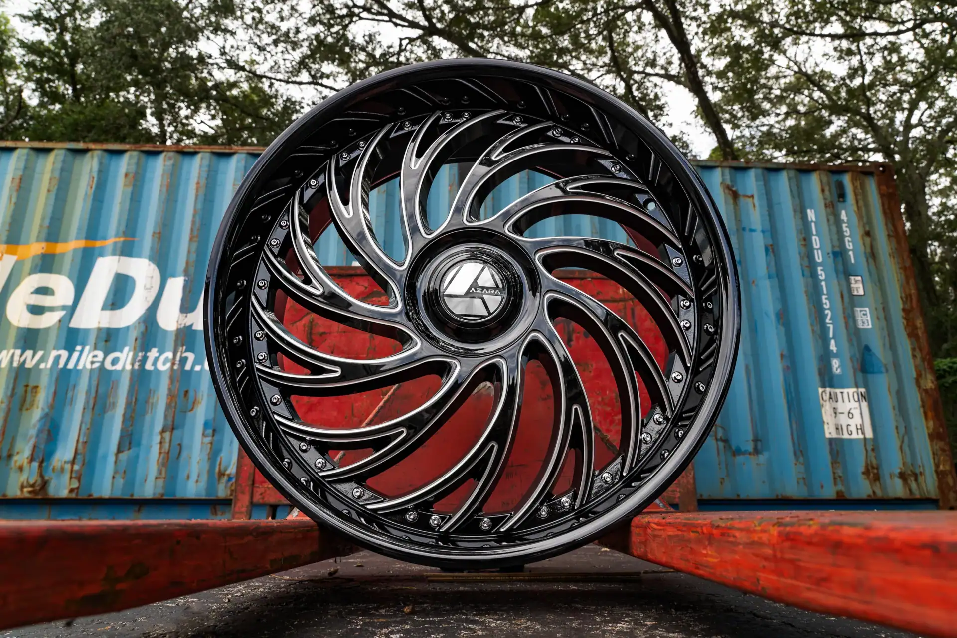 Azara AZX-101 Gloss Black / Milled - PowerHouse Wheels & Tires