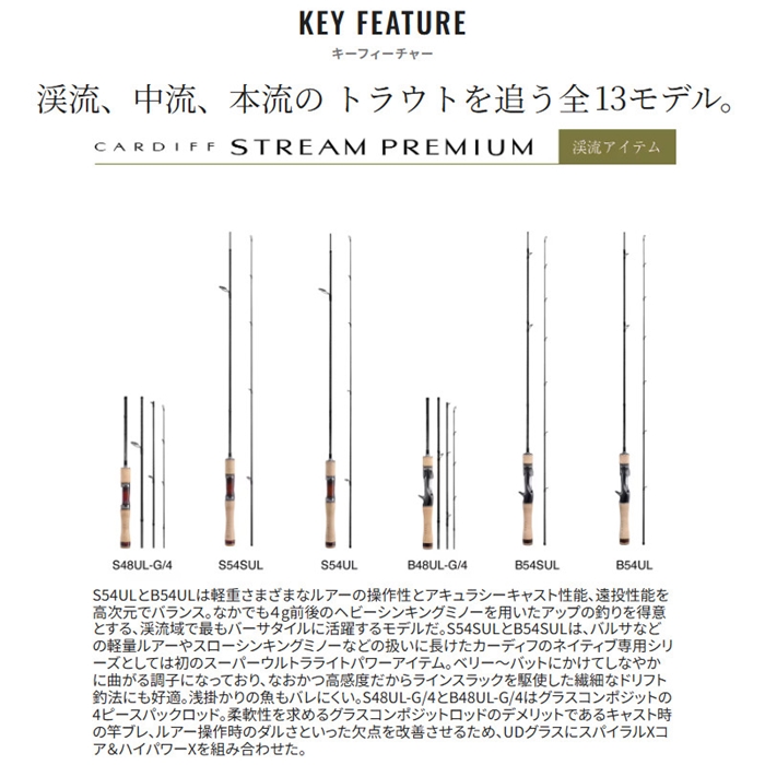 シマノ カーディフ ストリームプレミアム S48UL-G/4 24年モデル - 釣具