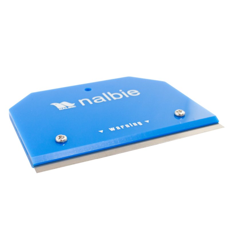 ナルビー 三枚刃ホルダーブルー - セーフティキャップ付ガラス