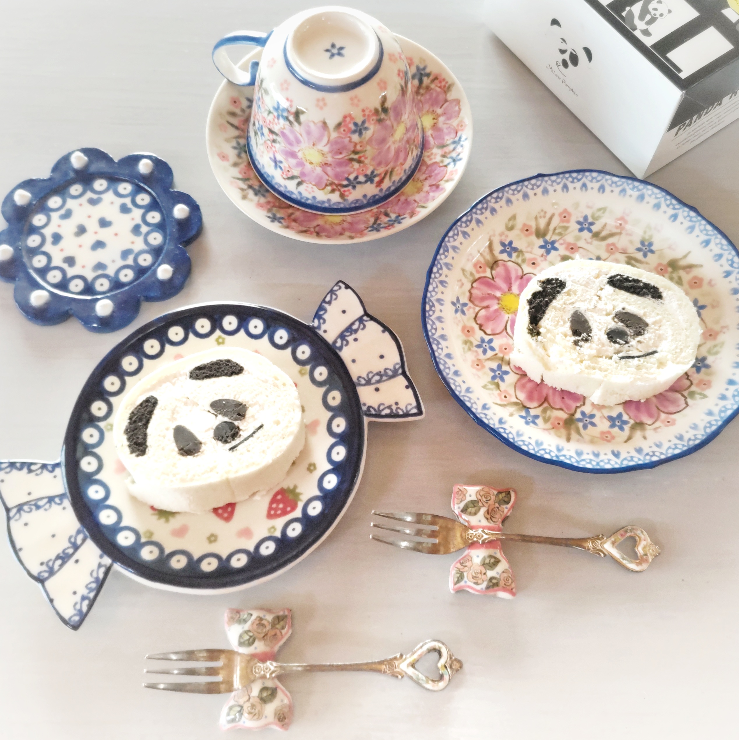 ポーリッシュポタリー／キャンディプレート☆苺ピーコック - 日本ポー