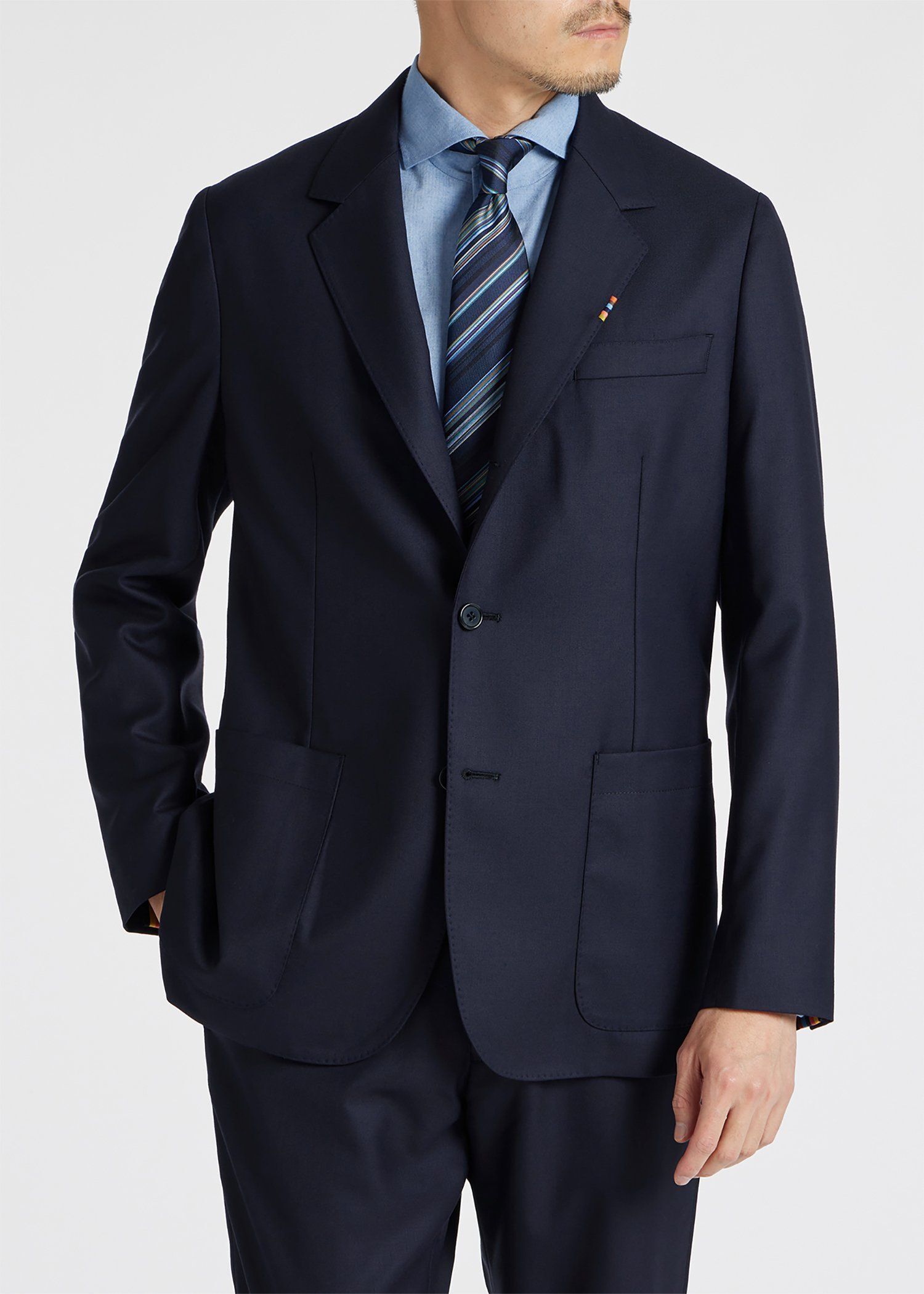 ソリッド ウールストレッチ ジャケット 'A Suit To Travel In