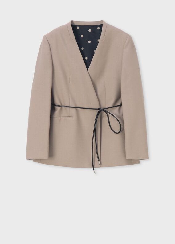 限定】ノーカラー ロングコート Paul Smith ポールスミス 洗練された