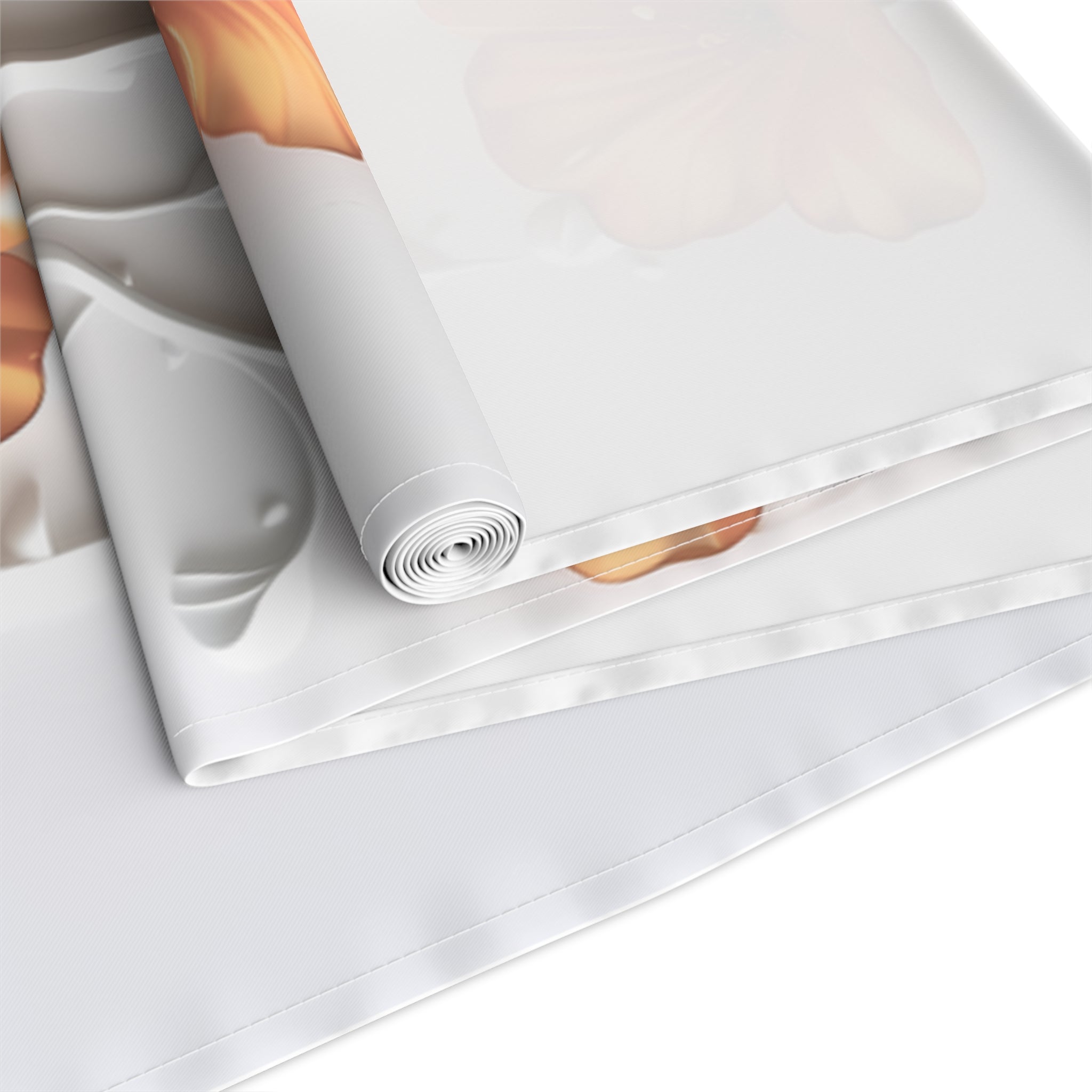 3D Table Runner with Stunning Orange Nasturtium Floral Design (16