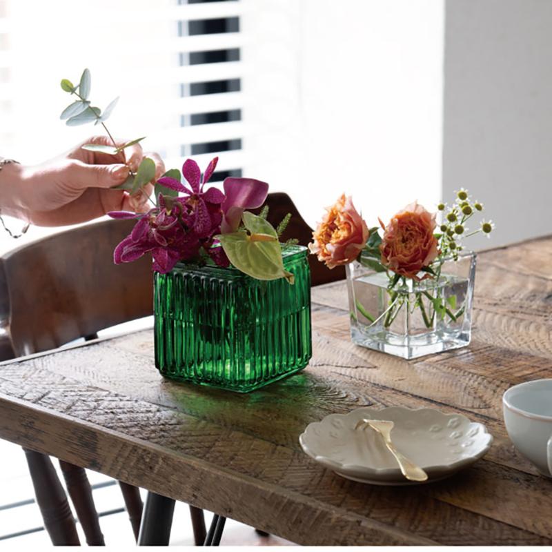 ☆Hiroass☆asian ☆interior GlassFlower set HAKU GLASS FLOWER VASE