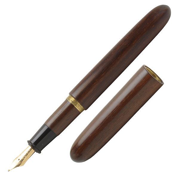 平井木工挽物所 万年筆 漆塗り 雲舟シリーズ 14金ペン先 ＜ペン休め
