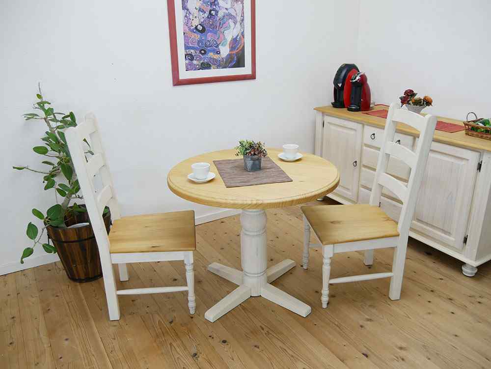 90cm丸型フレンチカントリーテーブルセット