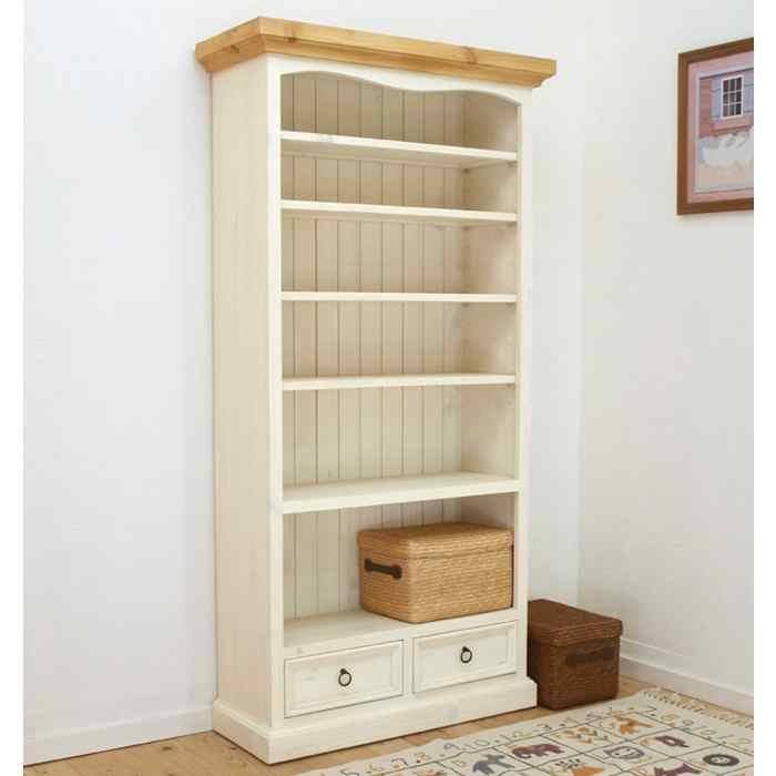 フレンチカントリー本棚｜ディスプレイ棚｜リング取手｜パインファクトリー