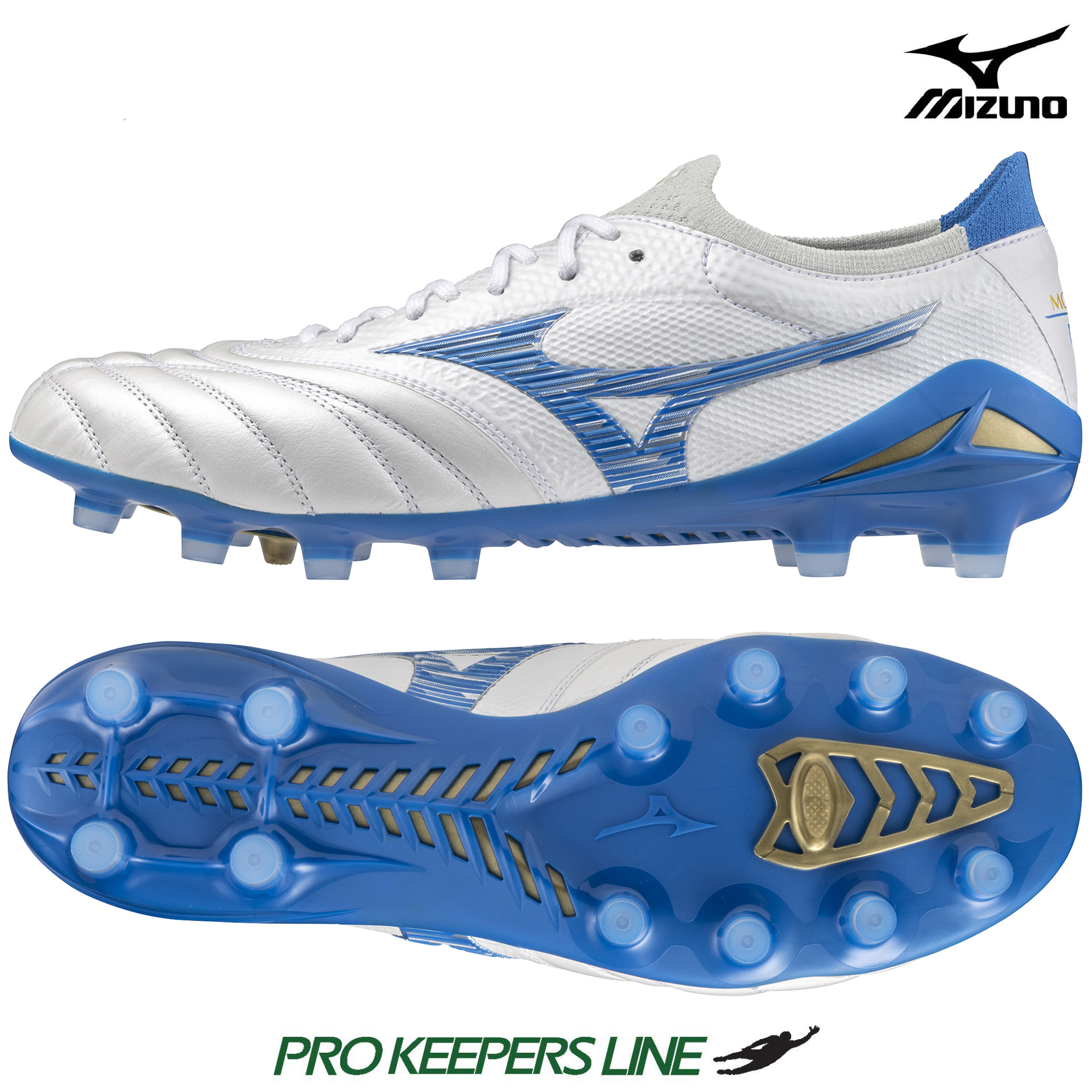 MIZUNO MORELIA NEO IV BETA JAPAN MD WHITE/LASER BLUE | US 9.5 (UK