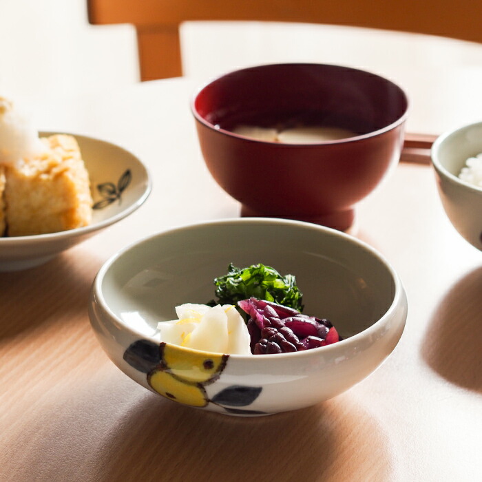 徳永遊心窯 色絵 みかん 4.5寸鉢 | 食器と料理道具の専門店「プロ