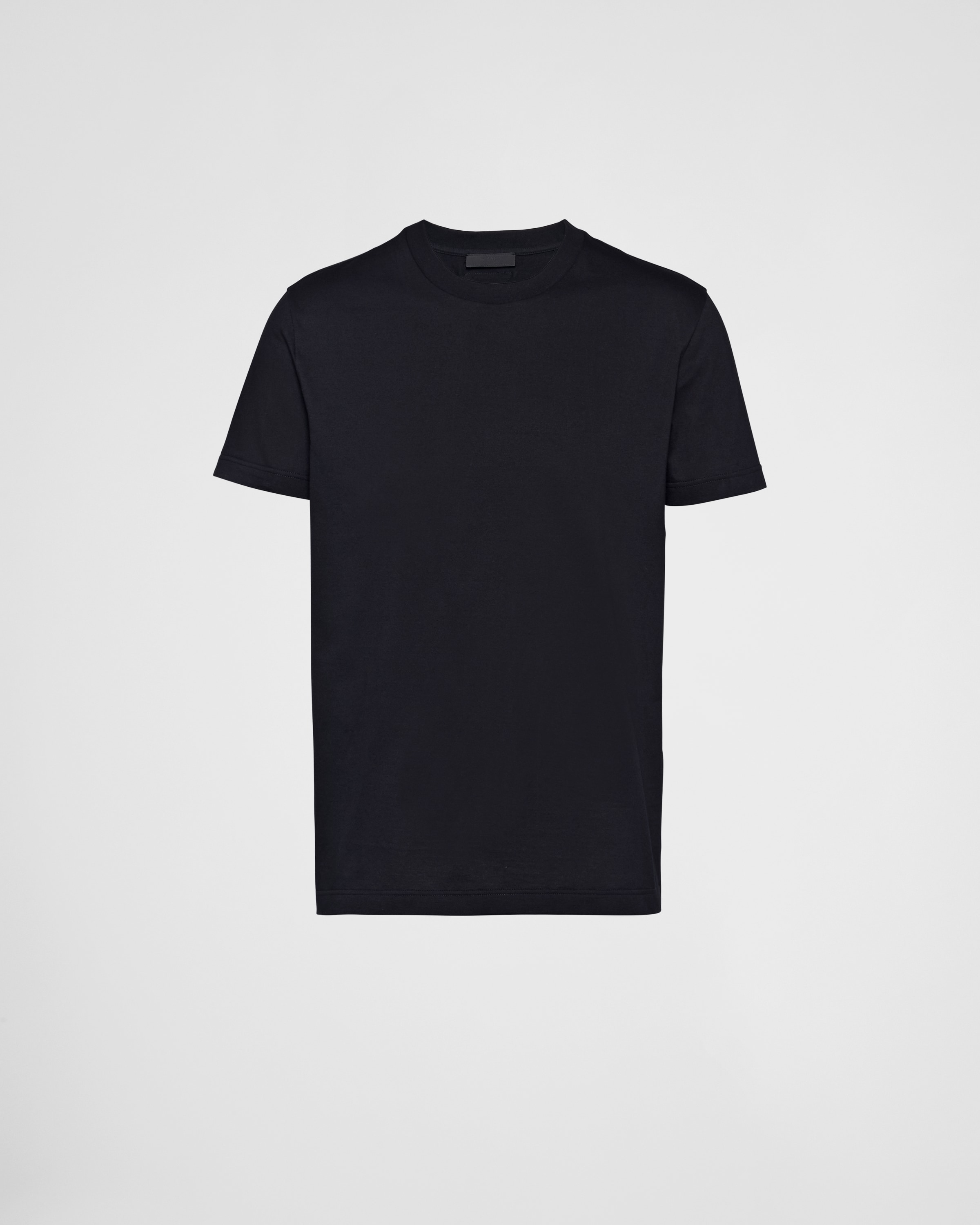 Black Three Pack Cotton Jersey T-shirts | PRADA