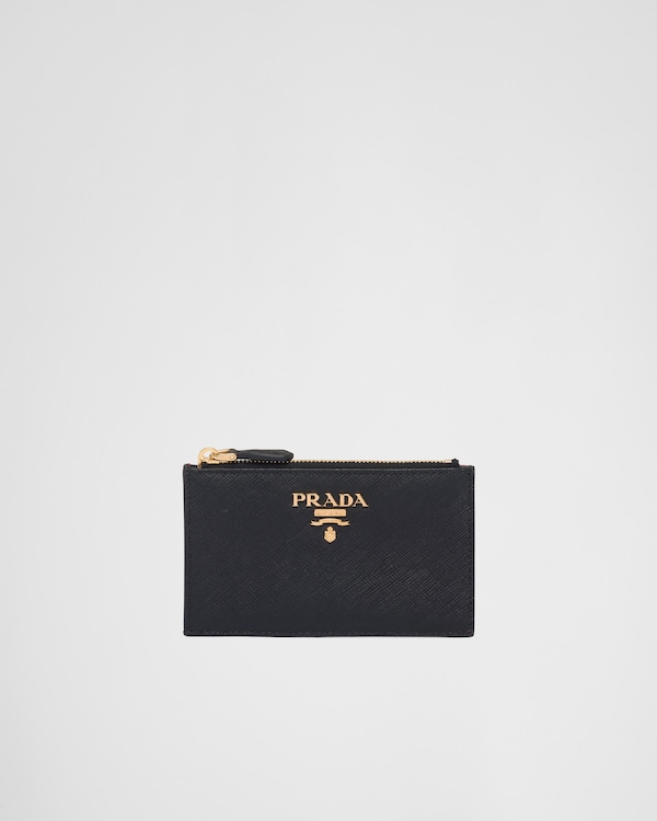 ブラック ショルダーストラップ付 サフィアーノレザー カードケース