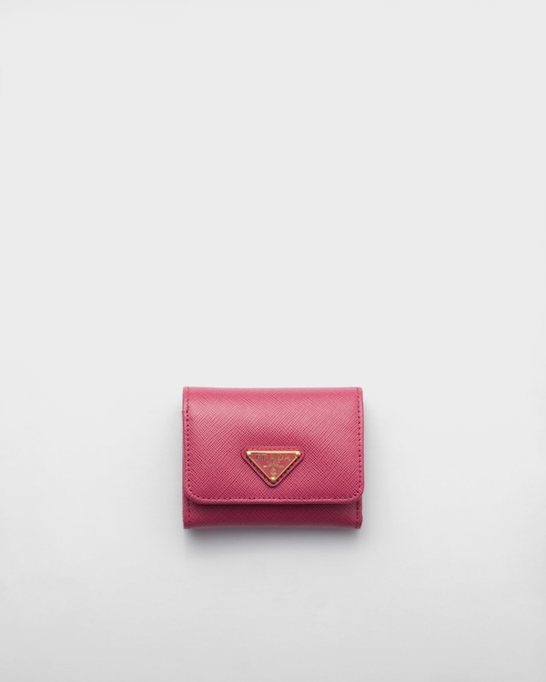 ブラック サフィアーノタブ 折り財布 | PRADA