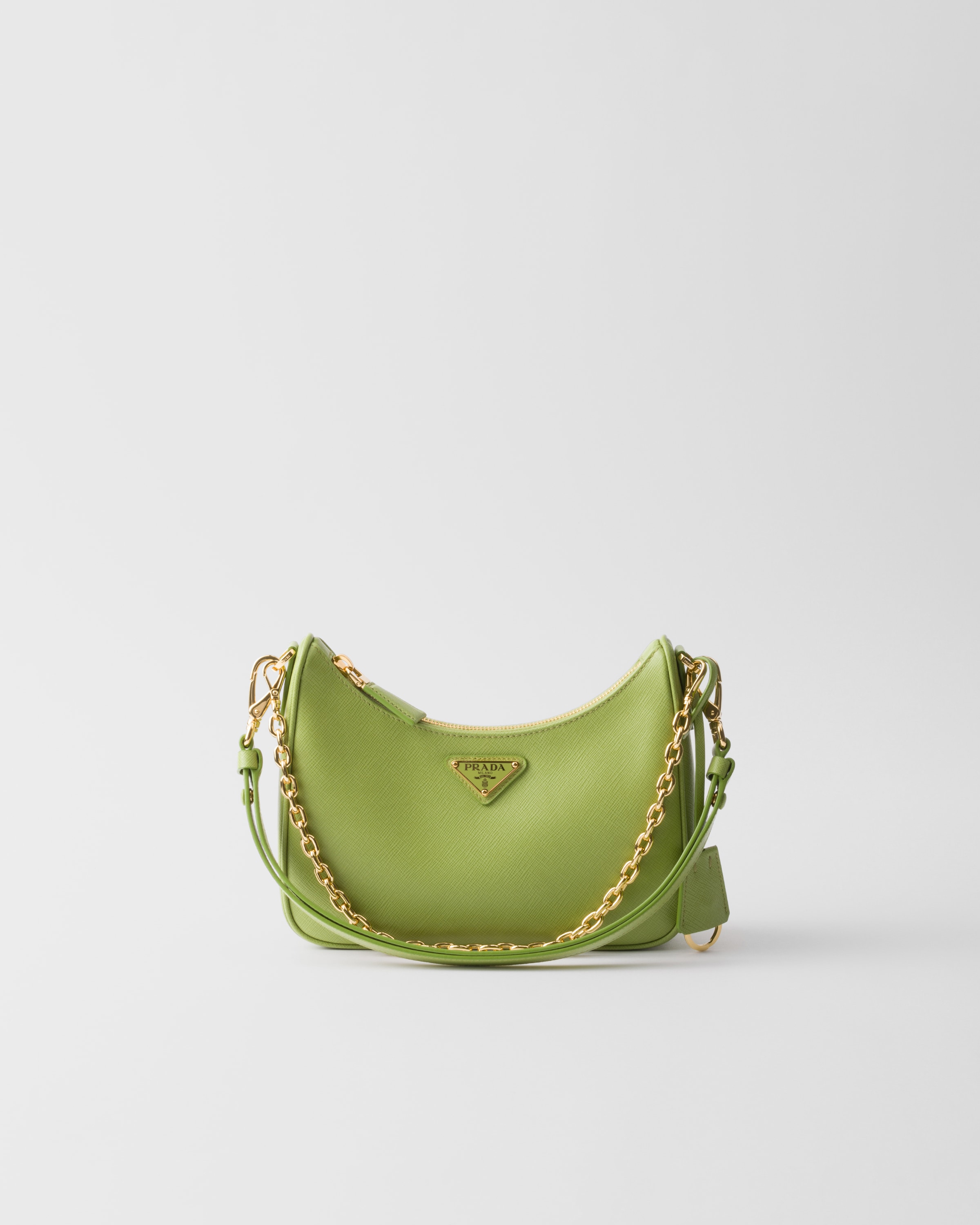Lawn Green Prada Re-edition Mini Saffiano Leather Bag | PRADA