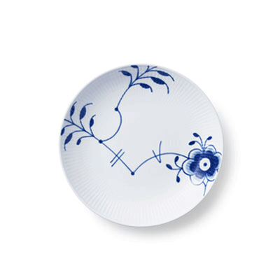 ブルーフルーテッド メガ ディーププレート 20cm|ロイヤル