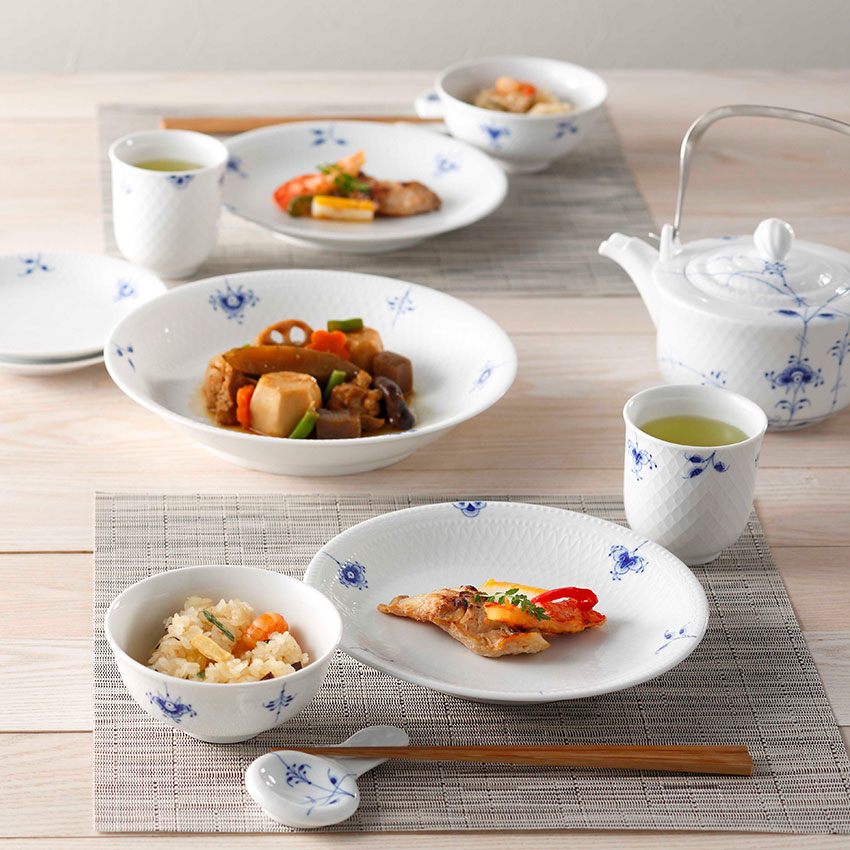 ブルーパルメッテ ブロッサム プレート ペア 20cm|ロイヤル