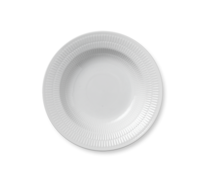 ホワイトフルーテッド ディーププレート 21cm|ロイヤル コペンハーゲン