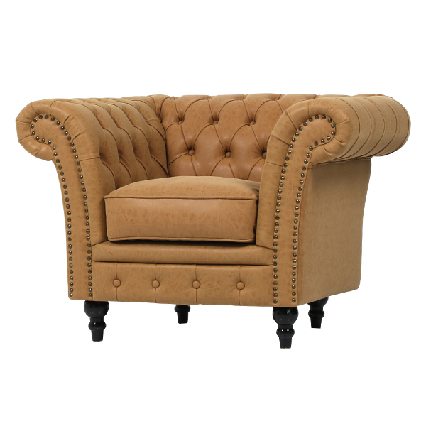 HR639 VINCENT コンパクトチェスターフィールド シングルソファ楽天