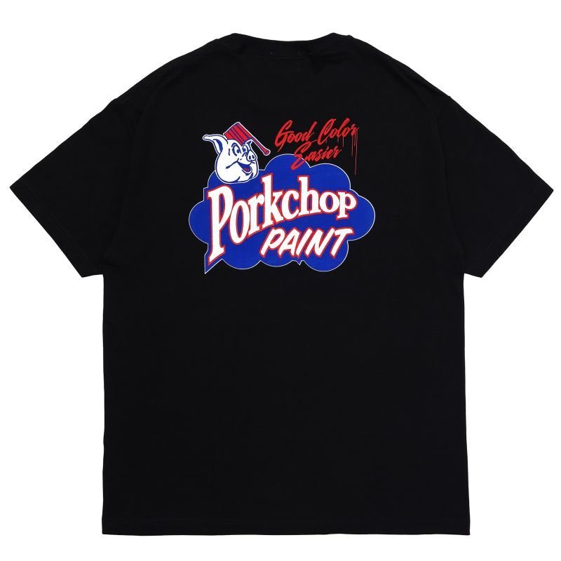 PORKCHOP GARAGE SUPPLY PORKCHOP PAINT TEE (BLACK) P0273 公式通販