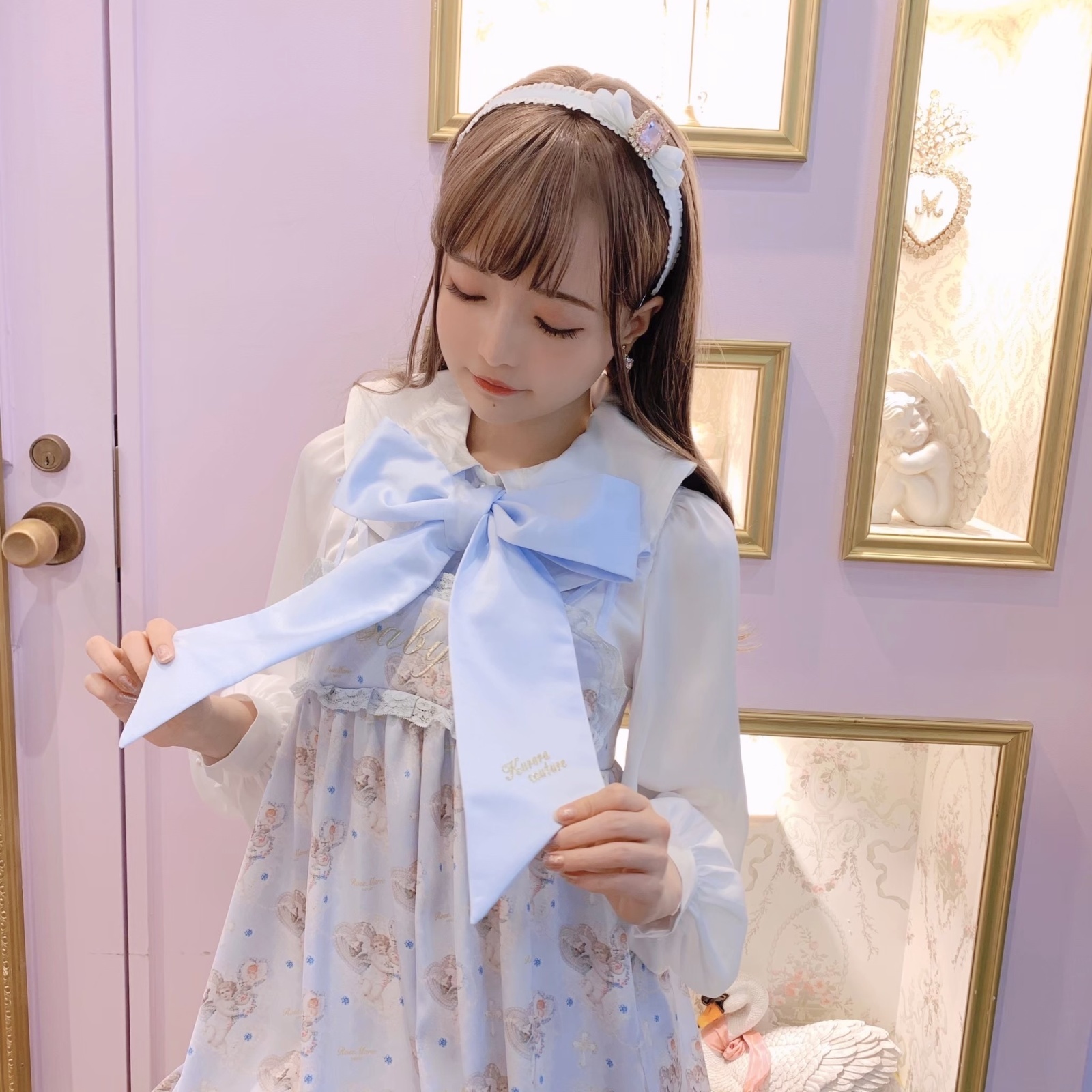bijou ribbon headband(ビジューリボンカチューシャ） - RoseMarie seoir