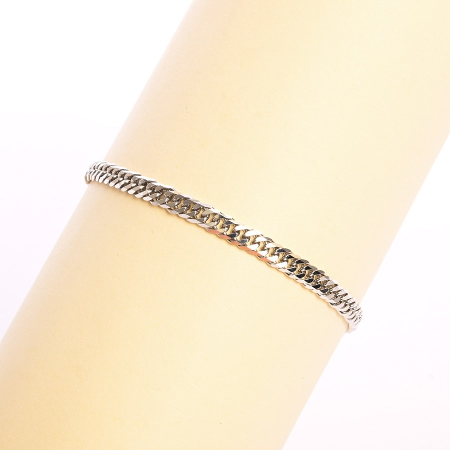 喜平ブレスレット 6面ダブル 9.4g(長さ:16/18cm 幅:4.1mm): ジュエリー