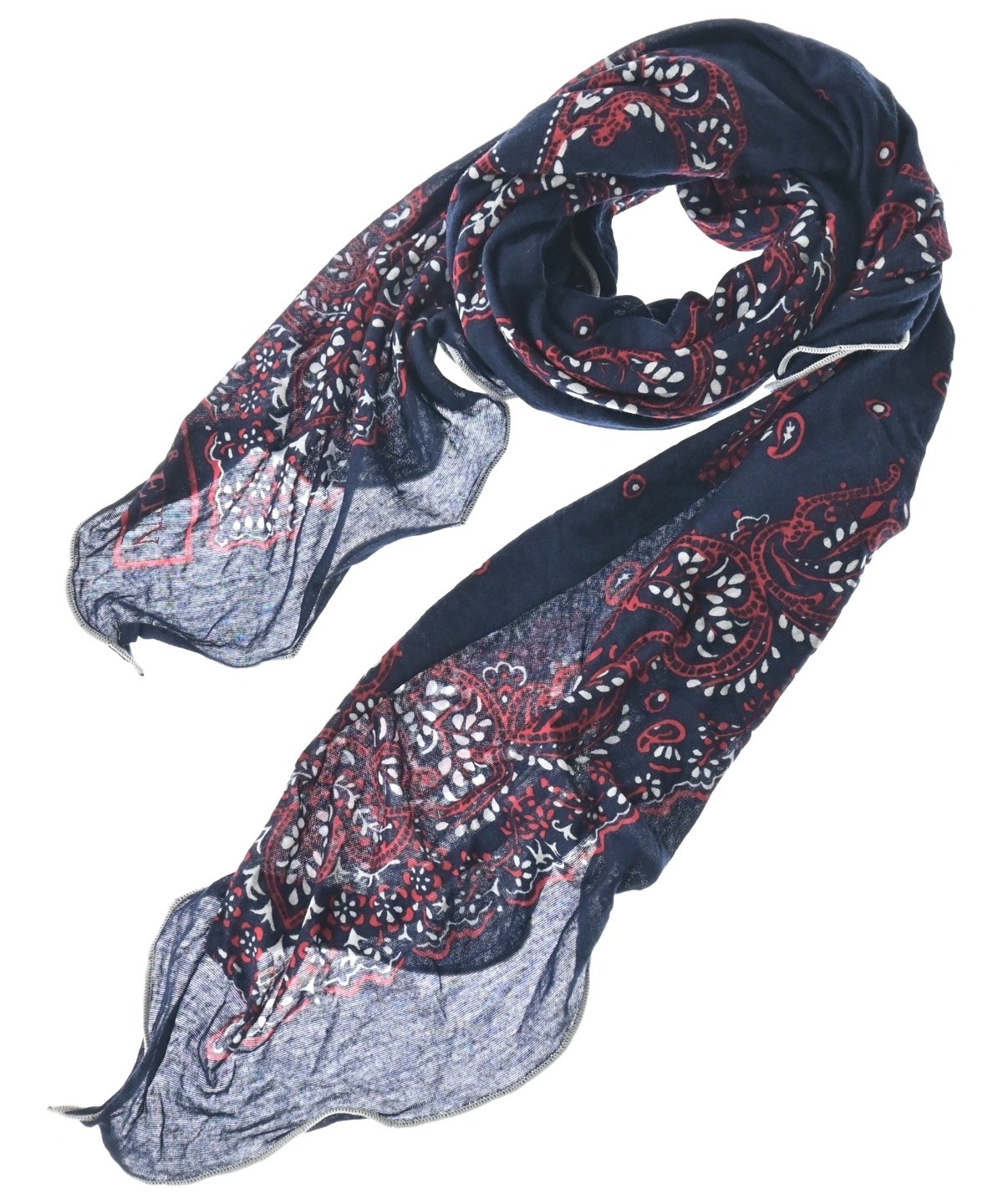 ALEXANDER MCQUEEN（アレキサンダーマックイーン）ストール 紺 サイズ