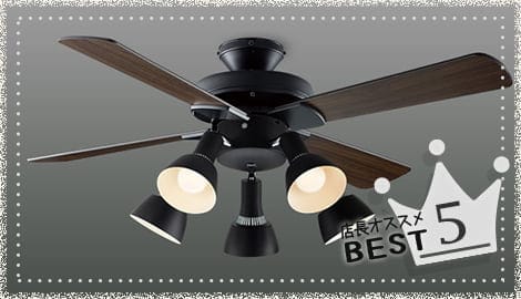 ブラック シーリングファン 2024年製 大風量 傾斜対応 軽量 オーデリック製シーリングファン【OLC1273