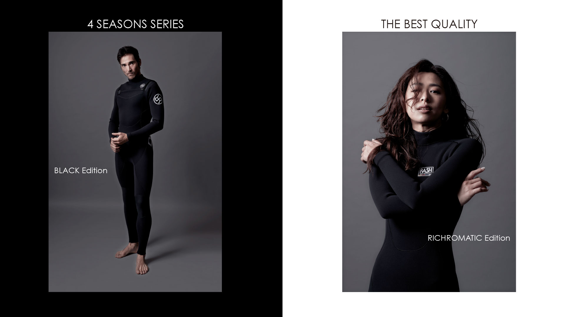 サーフィン・ボディボード RASH WETSUITS BZ4 Black Edition