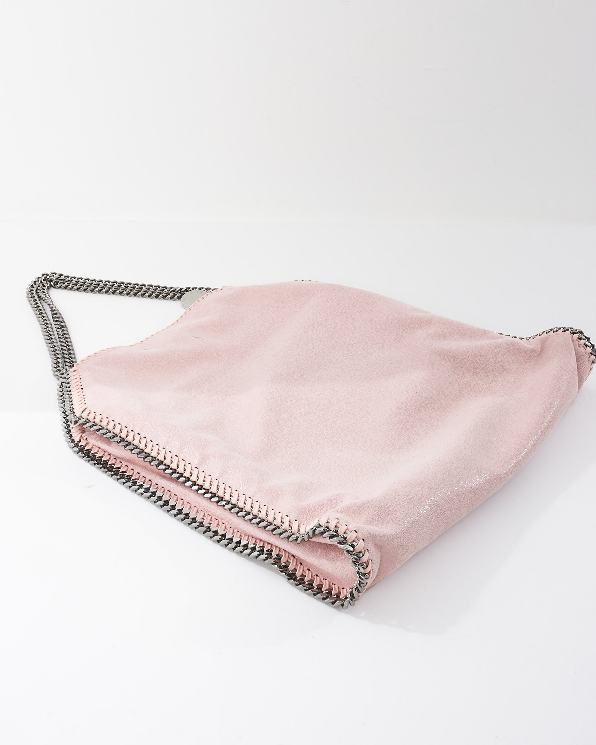 Buy Stella McCartney Pink Faux Suede Falabella Fold-Over Tote Bag
