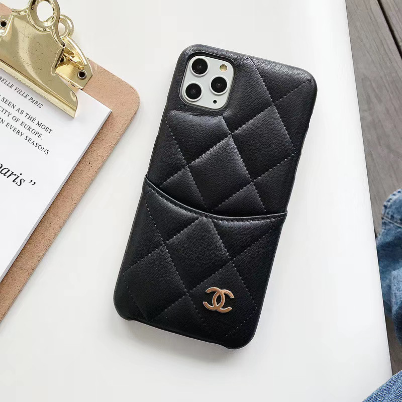 未使用級 シャネル iPhone14Proスマホケースキャビアスキン マトラッセ