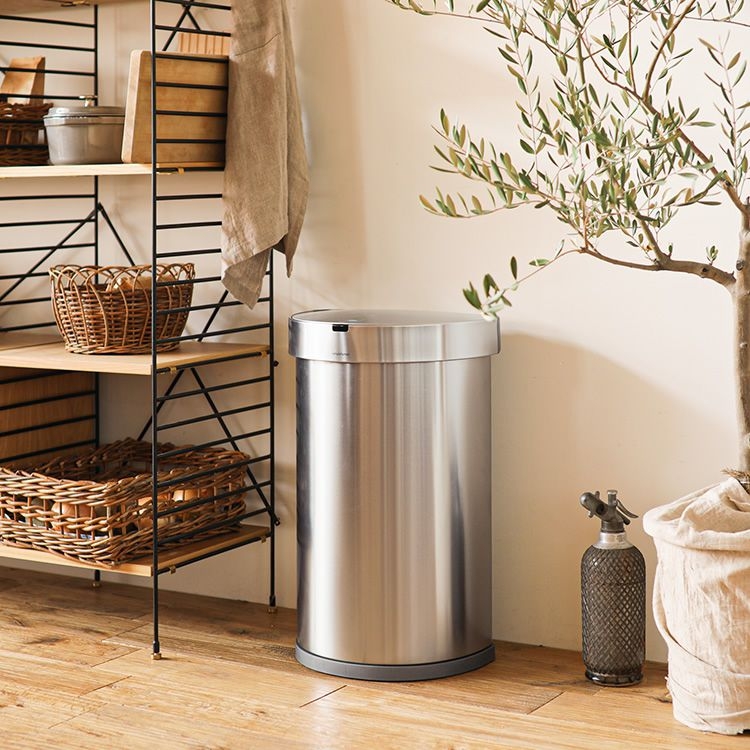 センサーダストボックス simplehuman セミラウンド 45Lタイプ ｜家具