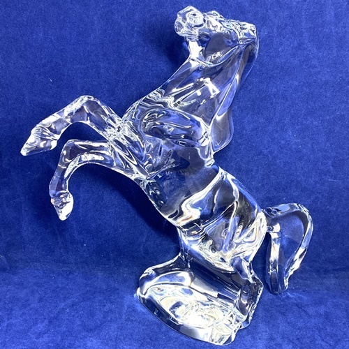 Baccarat バカラ クリスタルガラス いななく馬 オブジェ 置物 馬