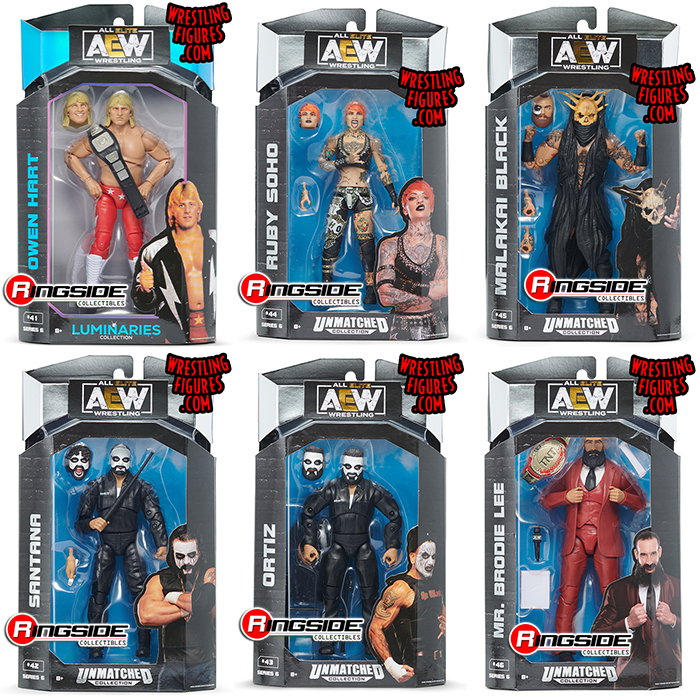 AEW Unmatched Series 6 Toy Wrestling Action Figures by Jazwares